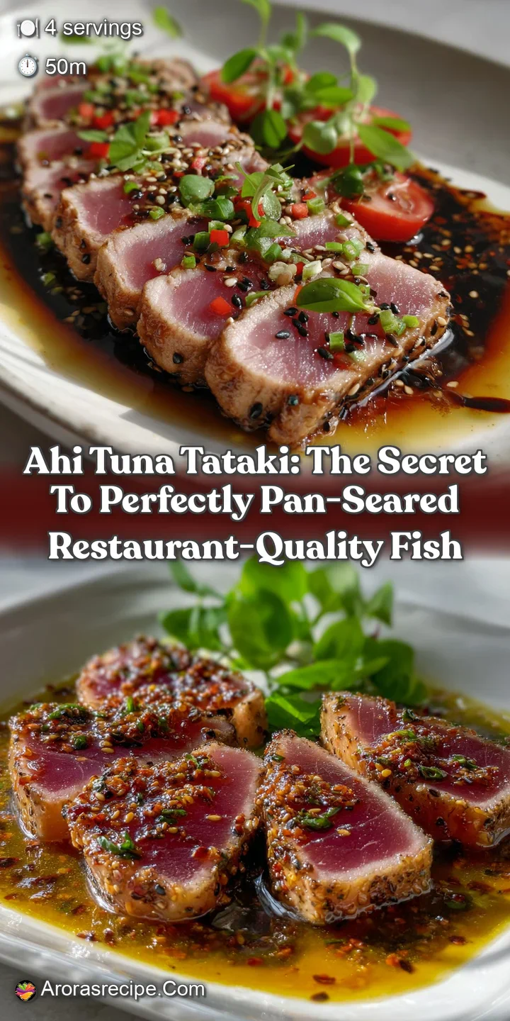 Ahi Tuna Tataki: The Secret to Perfectly Pan-Seared Restaurant-Quality Fish