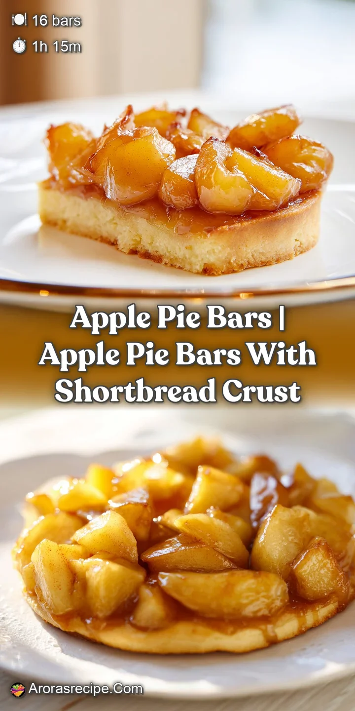Macro shot of tender, cinnamon-brown apple slices atop a thick, crumbly buttery crust with a dusting of sugar.