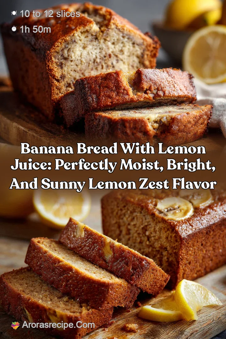 Banana Bread with Lemon Juice: Perfectly Moist Bright and Sunny Lemon Zest Flavor