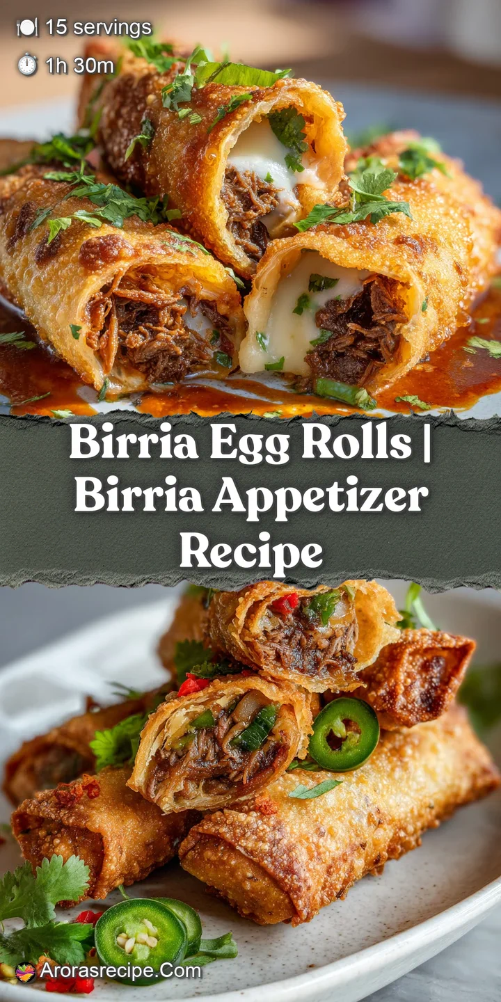 Close-up of a crispy, golden-brown egg roll revealing a savory, shredded meat filling and melted cheese, hinting at warmth...