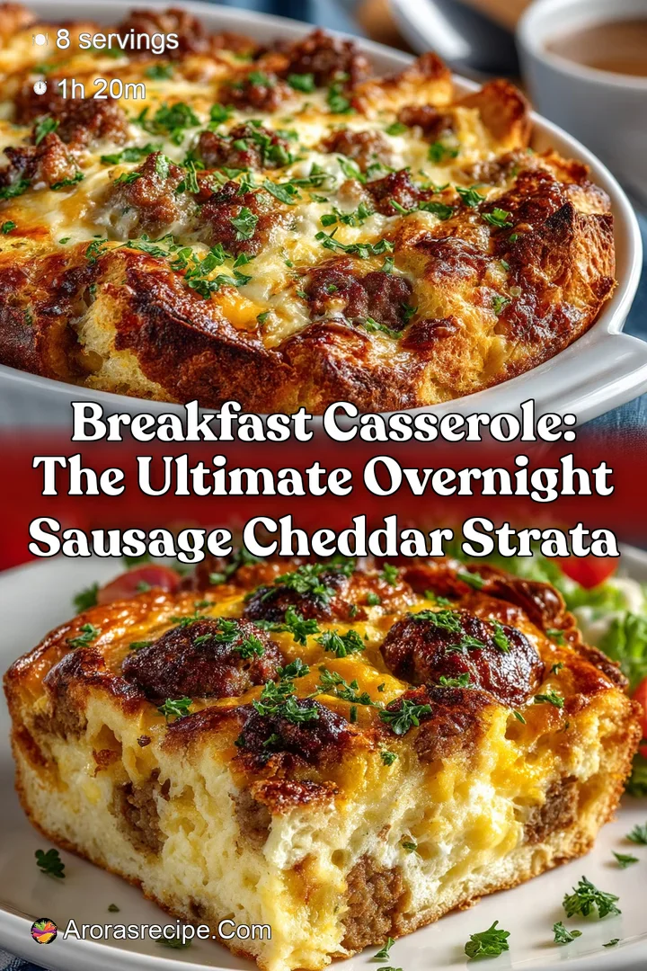 Breakfast Casserole: The Ultimate Overnight Sausage Cheddar Strata