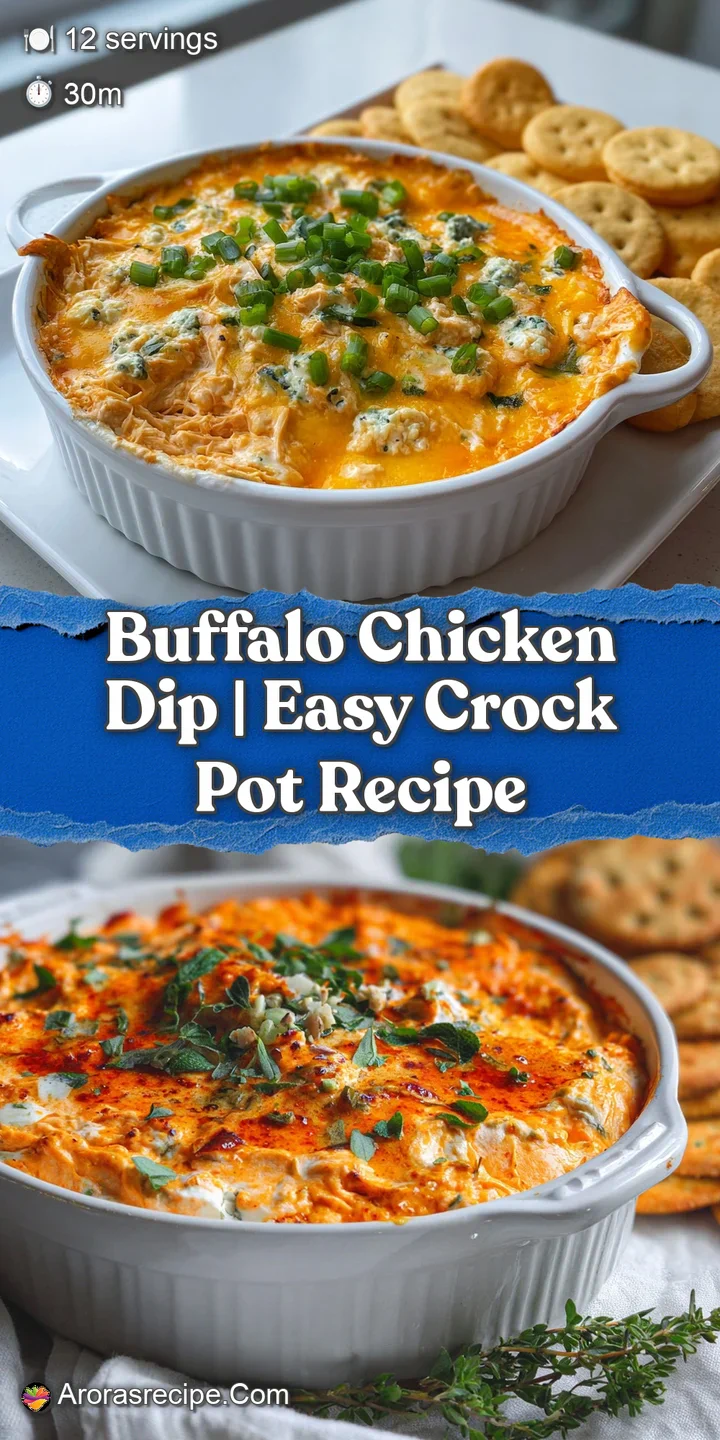 Close-up of buffalo chicken dip: strands of chicken, melted cheddar, and vibrant orange sauce create a tempting, spicy bite.