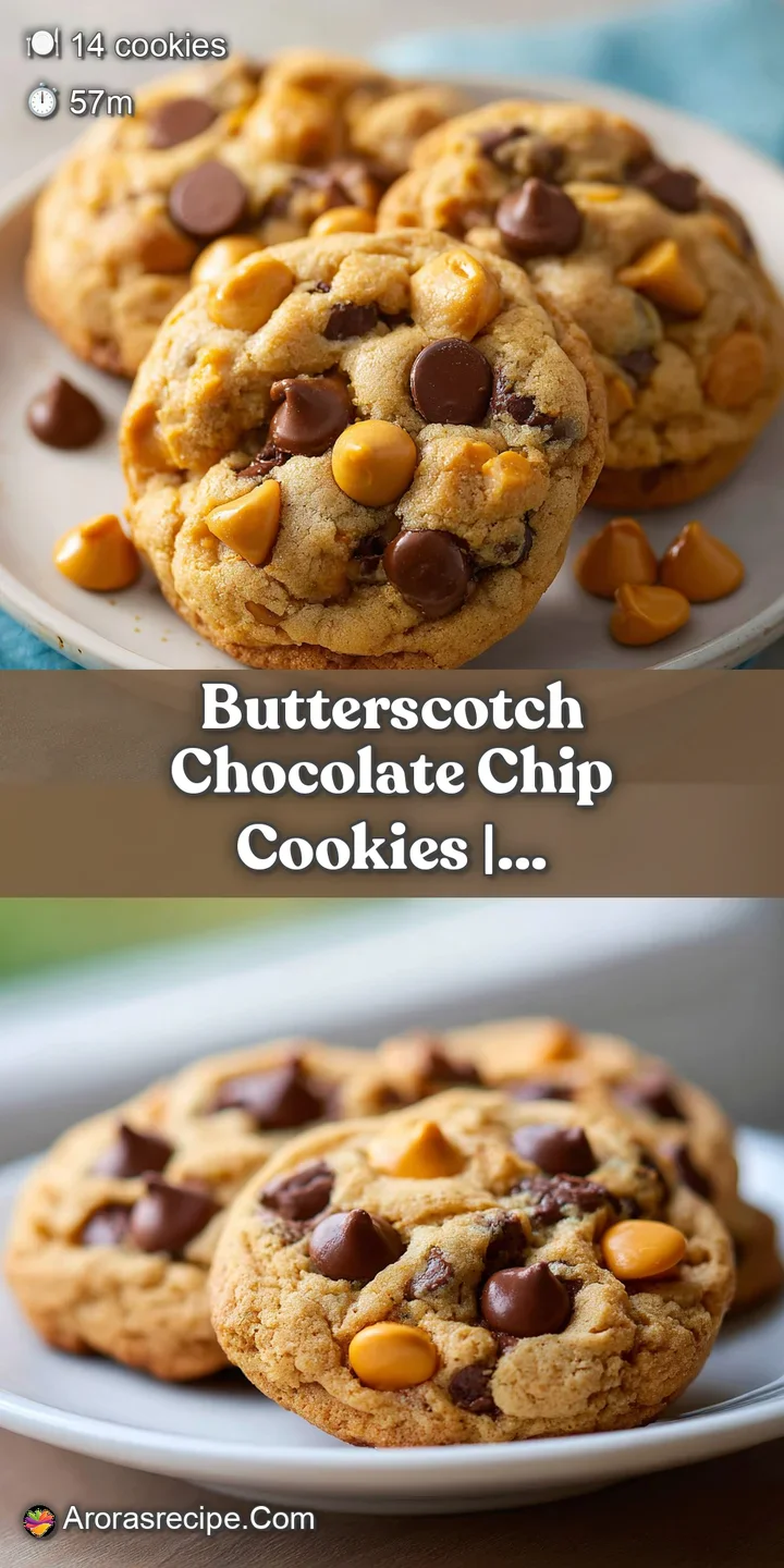 Close-up of a chewy cookie featuring gooey melted butterscotch and rich chocolate chips with a soft, buttery center.