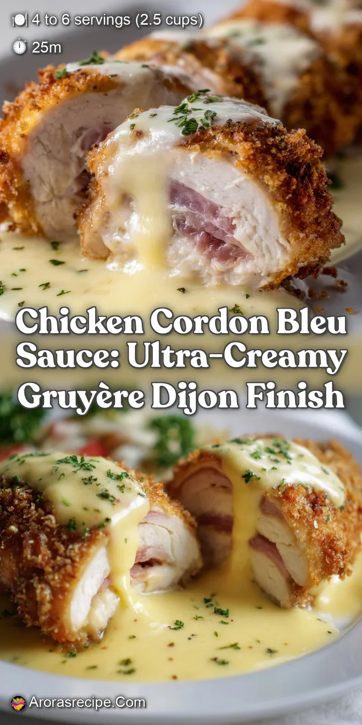 Chicken Cordon Bleu Sauce: Ultra-Creamy Gruy&egrave;re Dijon Finish