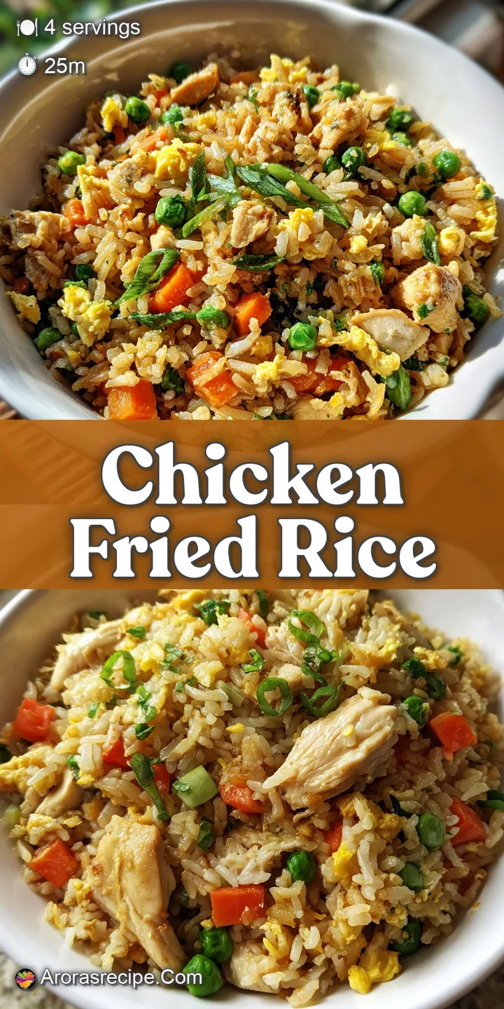 Close-up showcasing tender chicken pieces and fluffy rice grains glistening with savory sauce and vibrant vegetables.