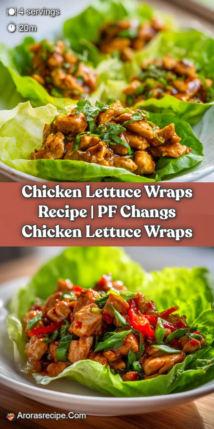 Close-up of juicy, seasoned chicken filling in a crisp lettuce cup, topped with fresh herbs, a delicious and light appetizer.