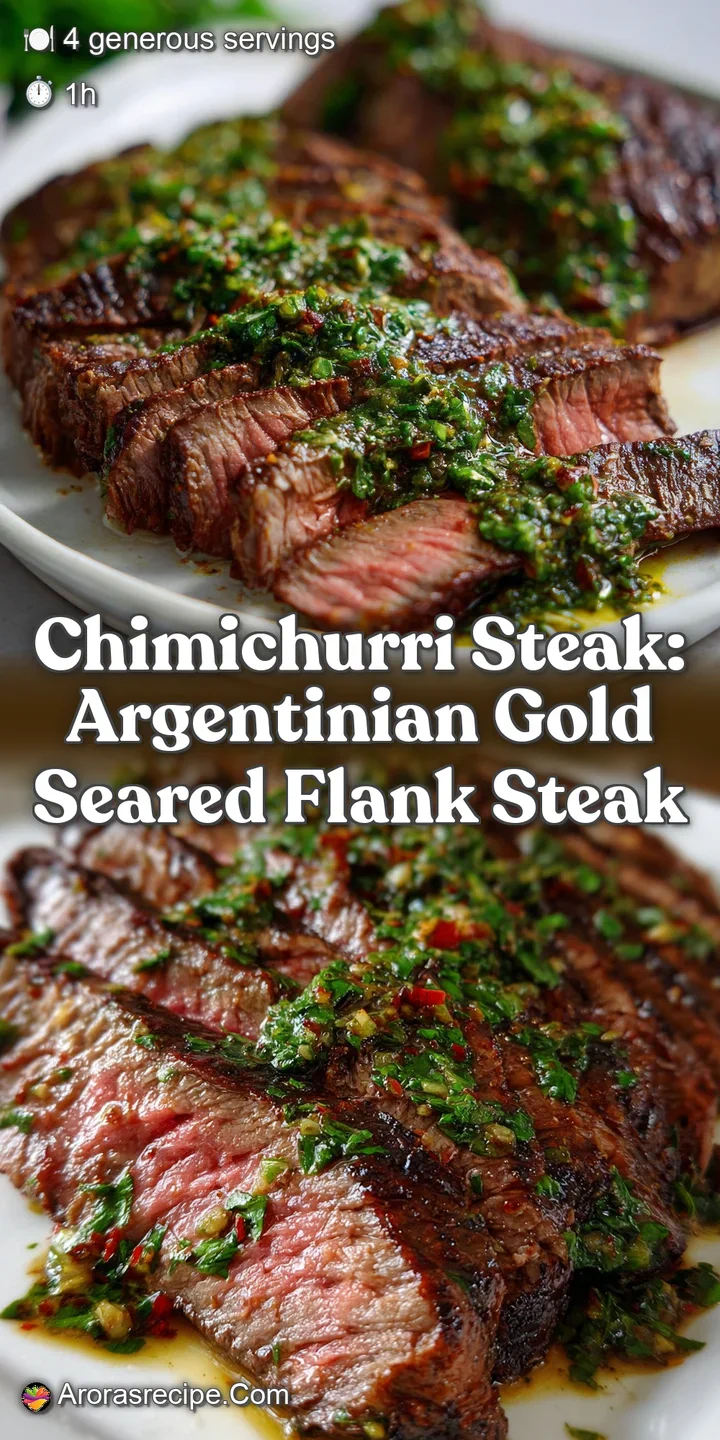 Chimichurri Steak: Argentinian Gold Seared Flank Steak