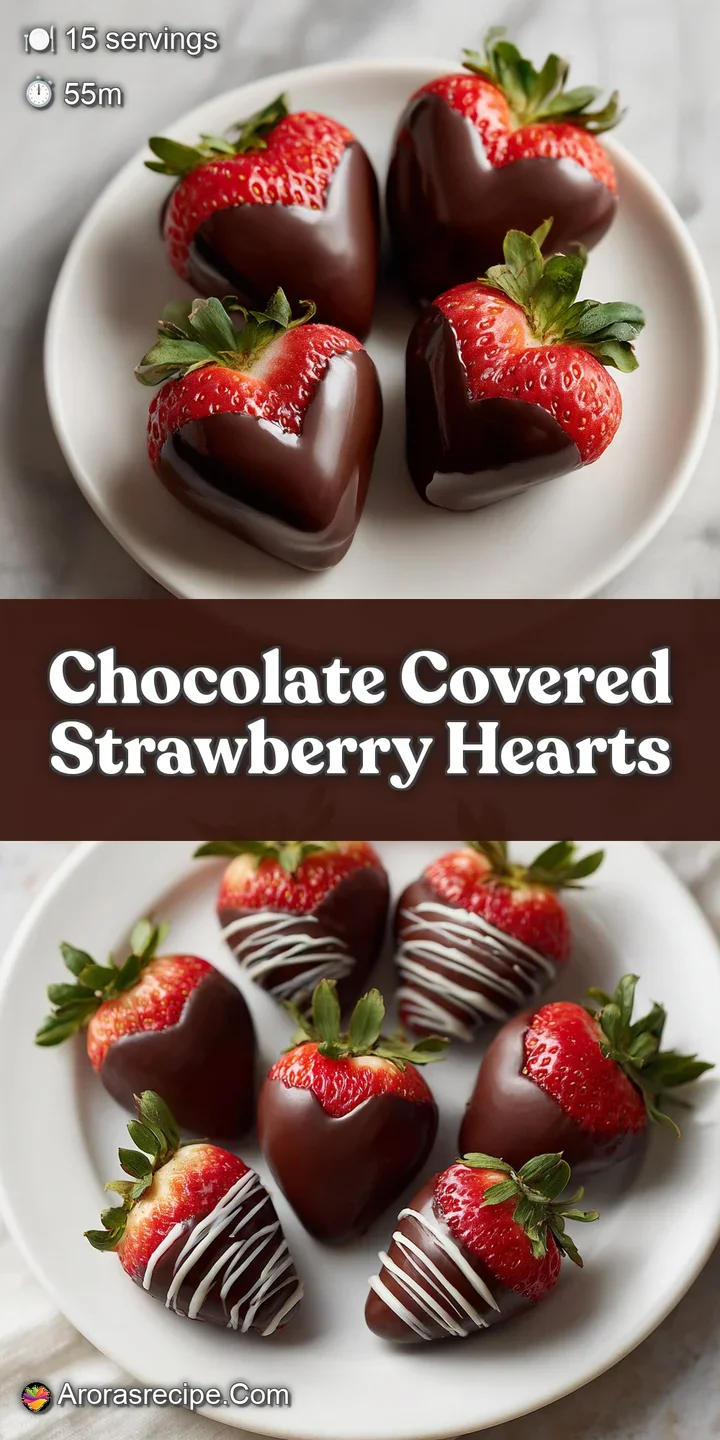 Close-up of a luscious chocolate-covered strawberry heart, glistening with melted chocolate and sweet sugary sprinkles; a ...