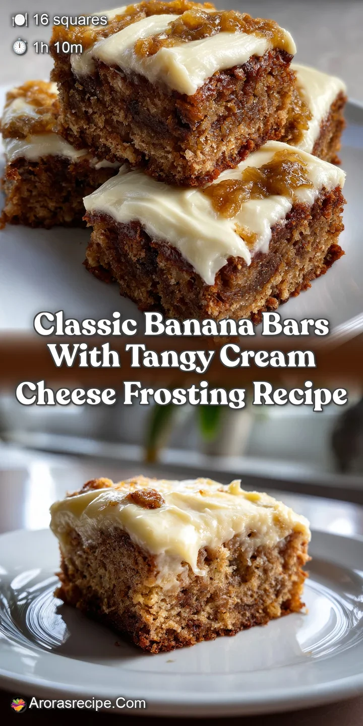 Classic Banana Bars with Tangy Cream Cheese Frosting Recipe
