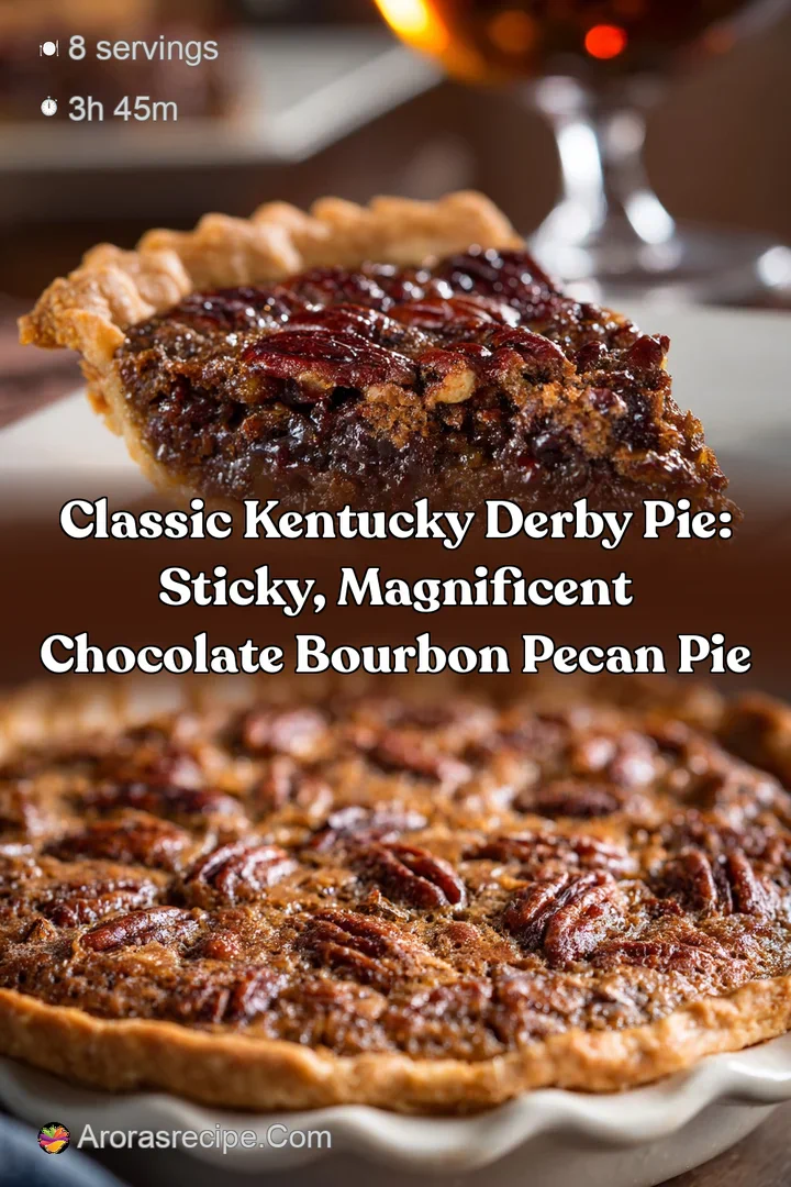 Classic Kentucky Derby Pie: Sticky Magnificent Chocolate Bourbon Pecan Pie