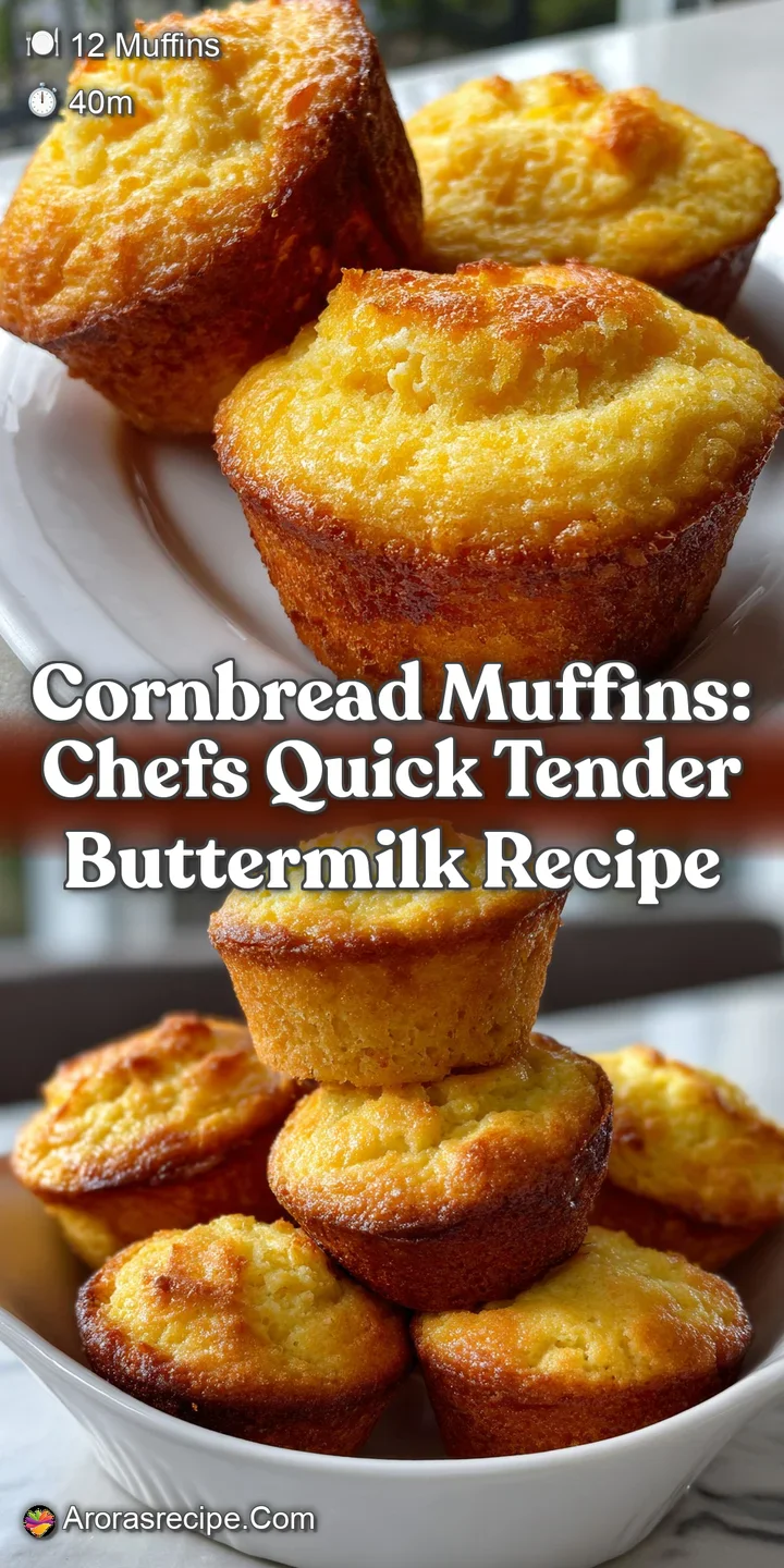 Cornbread Muffins: Chefs Quick Tender Buttermilk Recipe