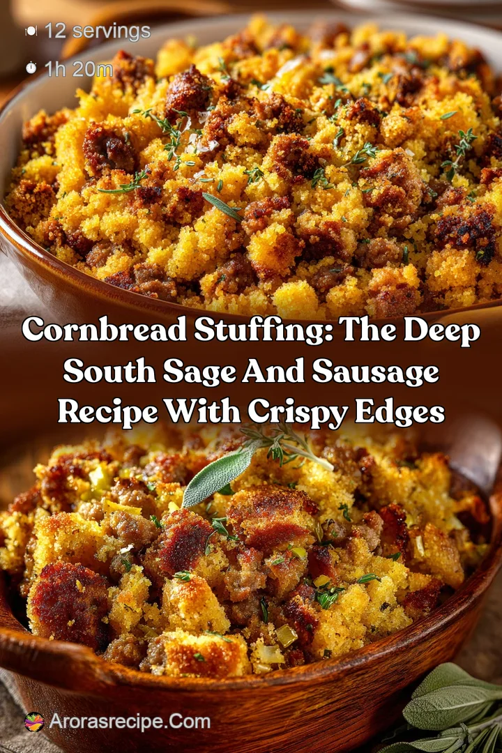 Cornbread Stuffing: The Deep South Sage and Sausage Recipe with Crispy Edges