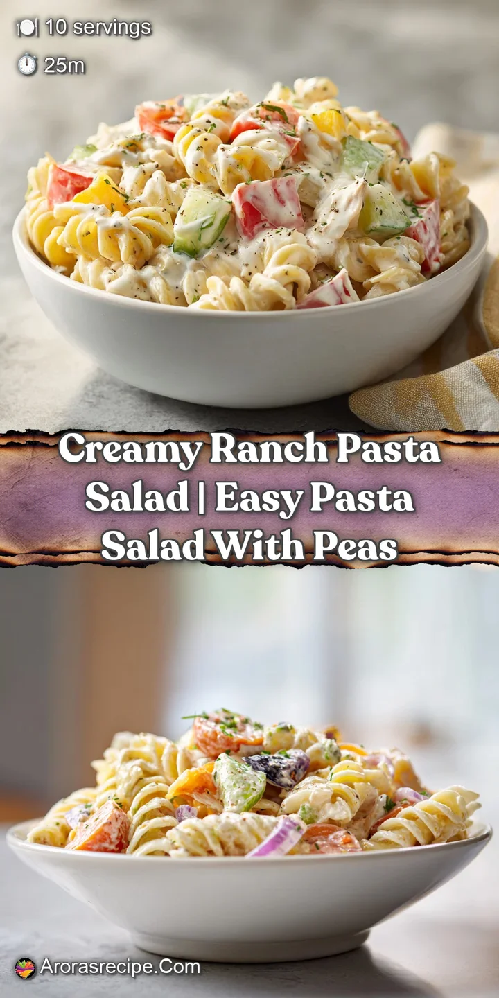 Close-up of creamy rotini pasta salad, showcasing tender pasta, smoky bacon, and fresh, bright green flecks.