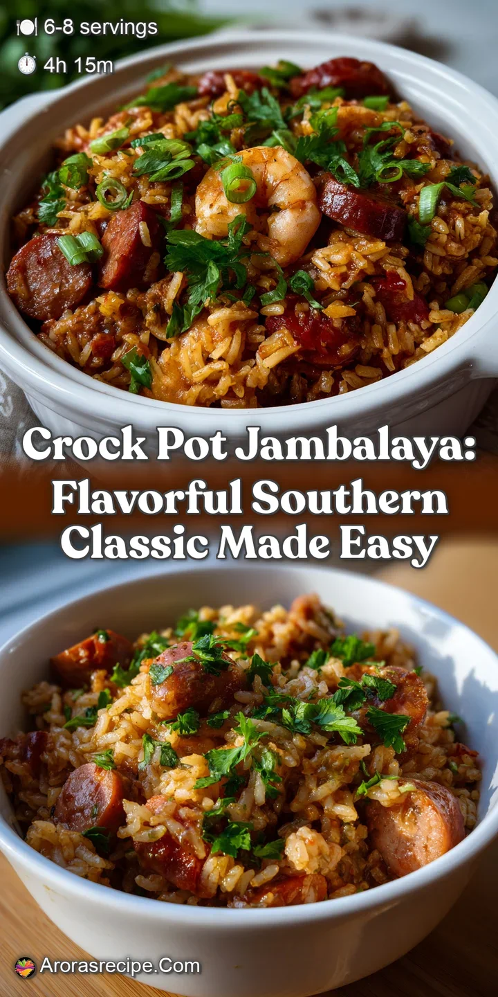 Crock Pot Jambalaya: Flavorful Southern Classic Made Easy