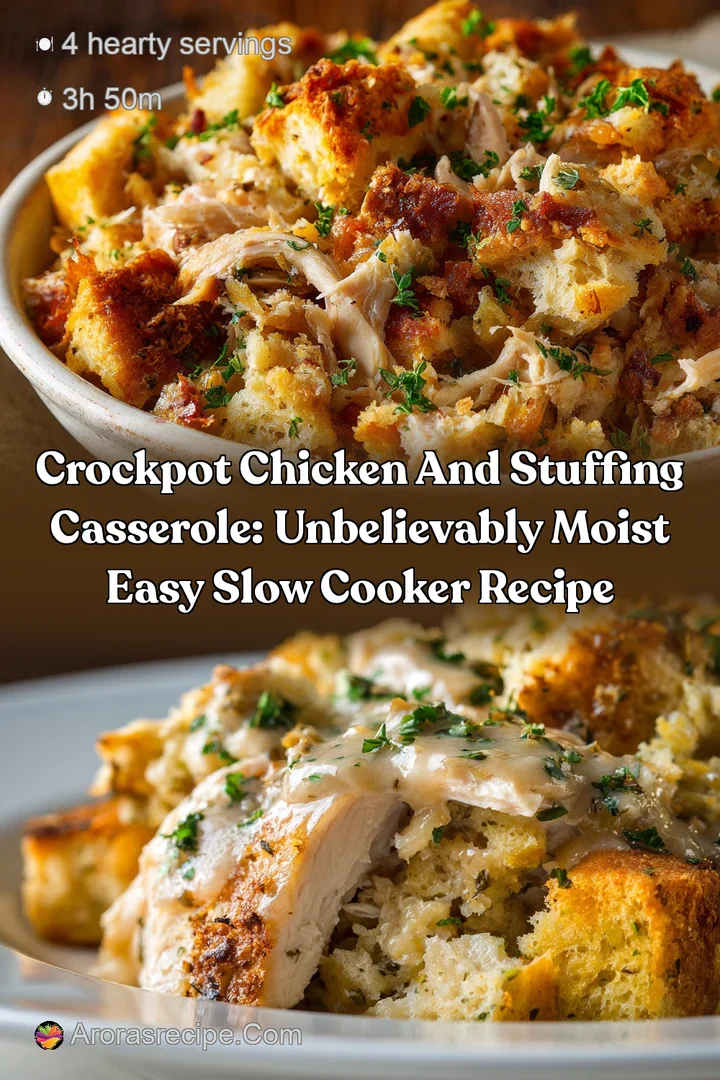 Crockpot Chicken and Stuffing Casserole: Unbelievably Moist Easy Slow Cooker Recipe