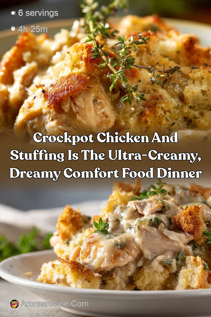 Crockpot Chicken and Stuffing is the Ultra-Creamy Dreamy Comfort Food Dinner