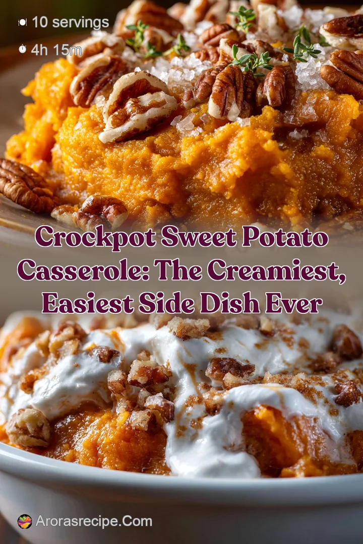 Crockpot Sweet Potato Casserole: The Creamiest Easiest Side Dish Ever