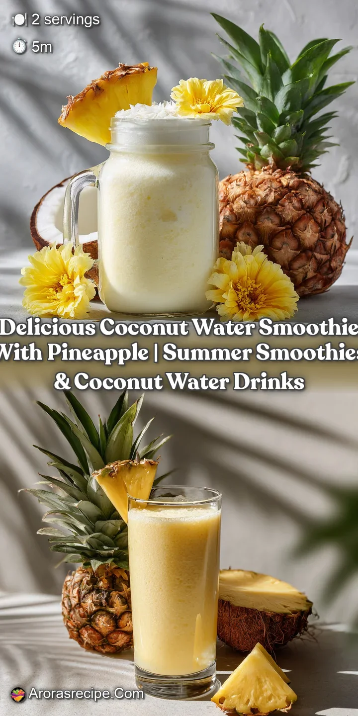 Close-up of a thick, creamy smoothie with a vibrant yellow hue. Textural details include tiny bits of pineapple. A cooling...
