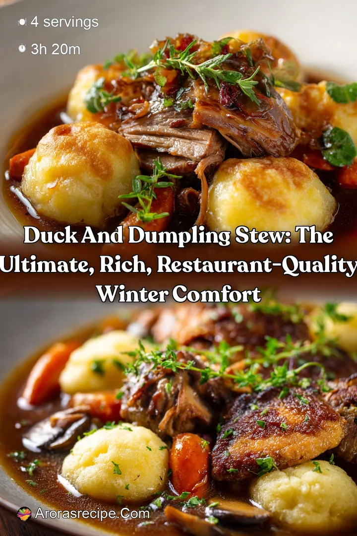 Duck and Dumpling Stew: The Ultimate Rich Restaurant-Quality Winter Comfort
