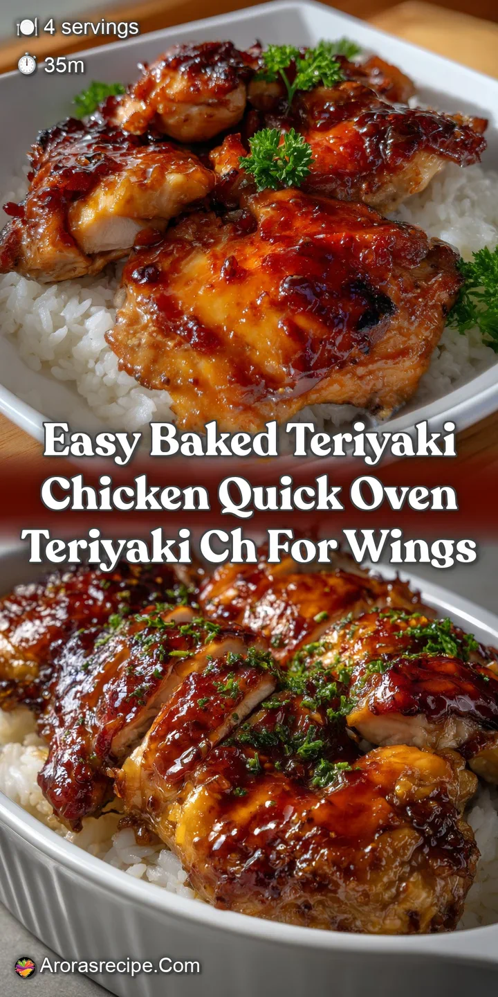 Easy Baked Teriyaki Chicken Quick Oven Teriyaki Ch for Wings