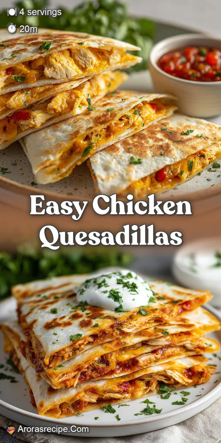 Close-up of a chicken quesadilla oozing melted cheese; golden tortilla is slightly charred, revealing seasoned chicken ins...