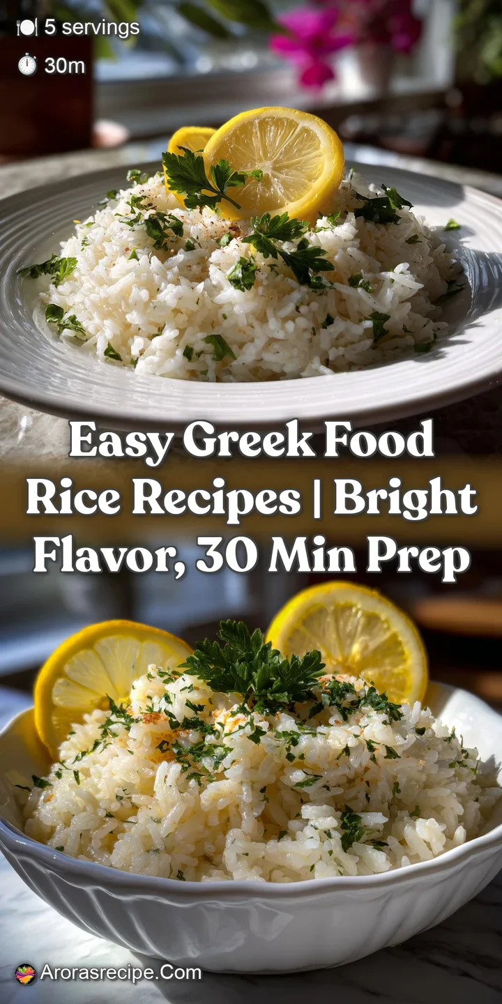 Easy Greek Food Rice Recipes | Bright Flavor 30 Min Prep