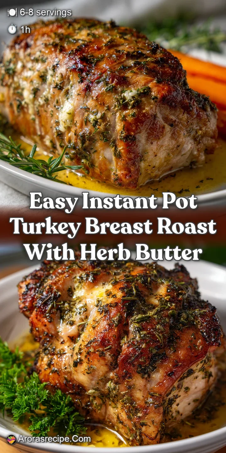 Easy Instant Pot Turkey Breast Roast with Herb Butter