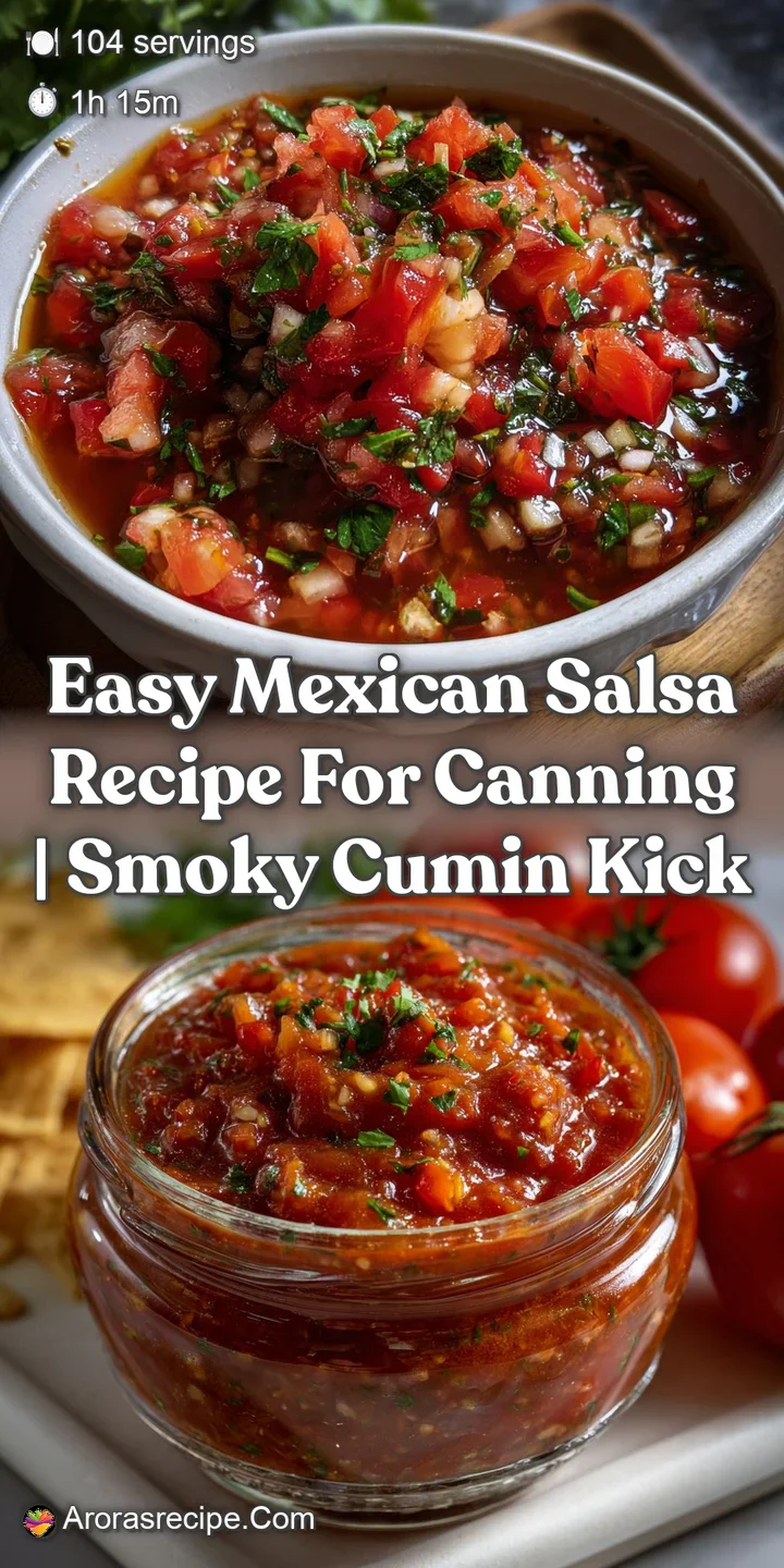Easy Mexican Salsa Recipe for Canning | Smoky Cumin Kick