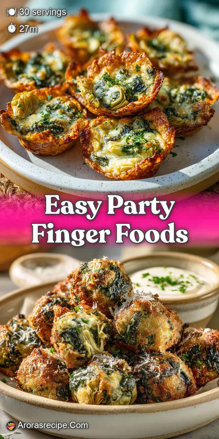 Close-up shot reveals the golden-brown, crispy layers of a spinach artichoke phyllo cup, filled with a bubbly, cheesy topp...