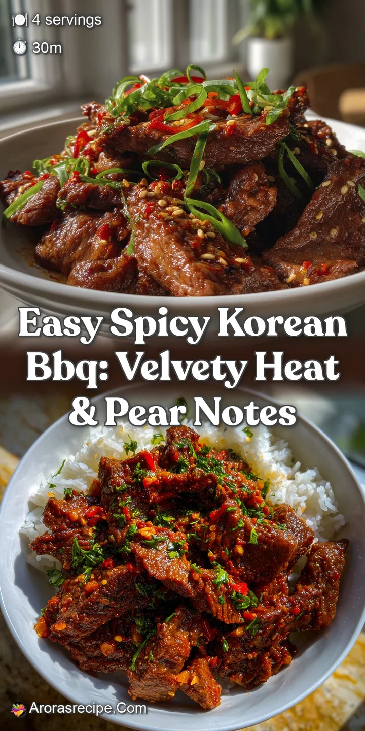 Close-up of a tender steak with a spicy glaze, revealing a juicy interior. The aroma of char and spice tantalizes the senses.