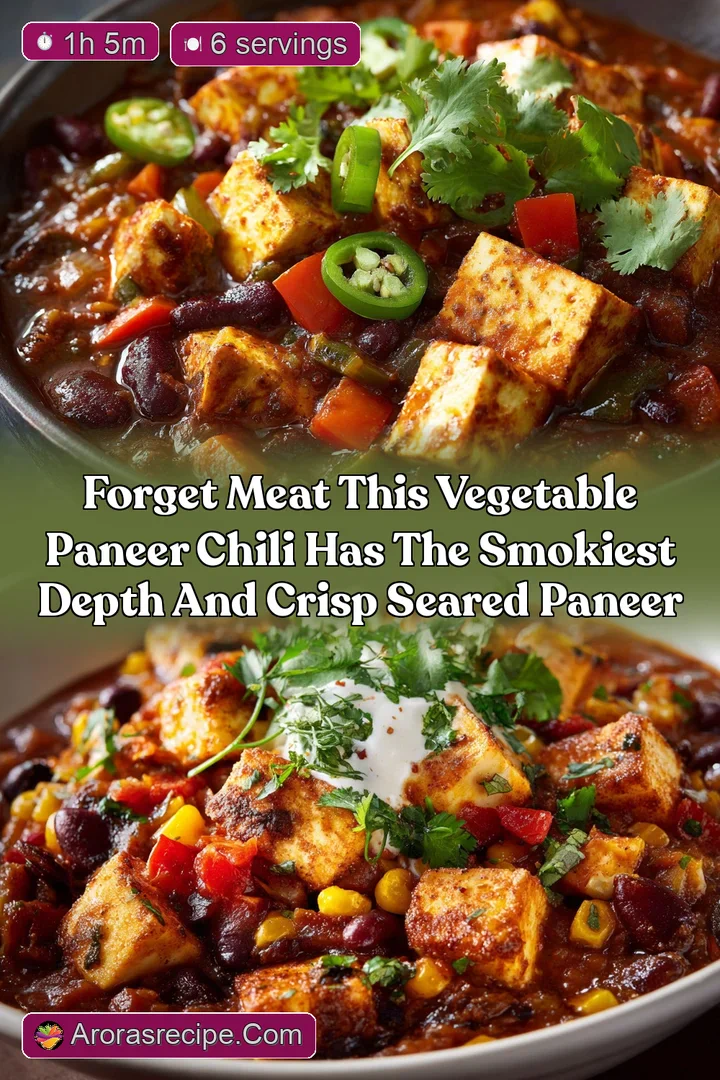 Forget meat This Vegetable Paneer Chili has the smokiest depth and crisp seared paneer