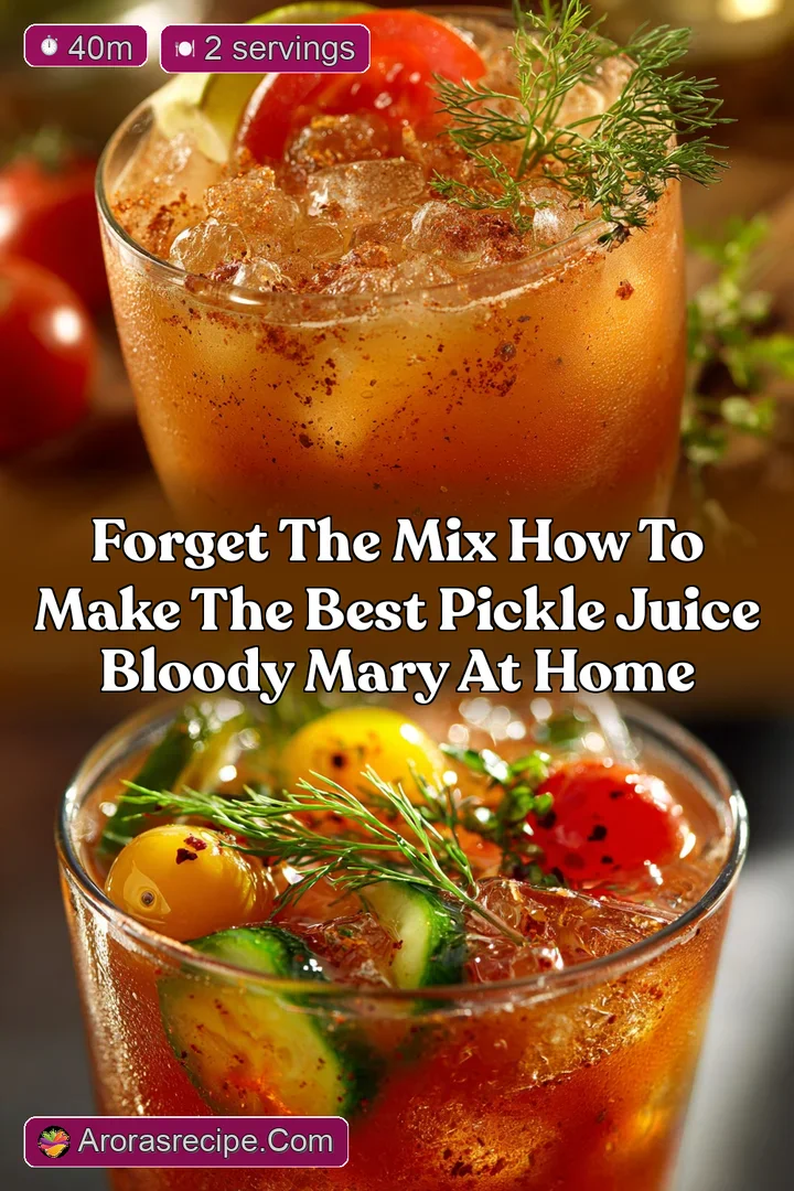 Forget the Mix How to Make the Best Pickle Juice Bloody Mary at Home
