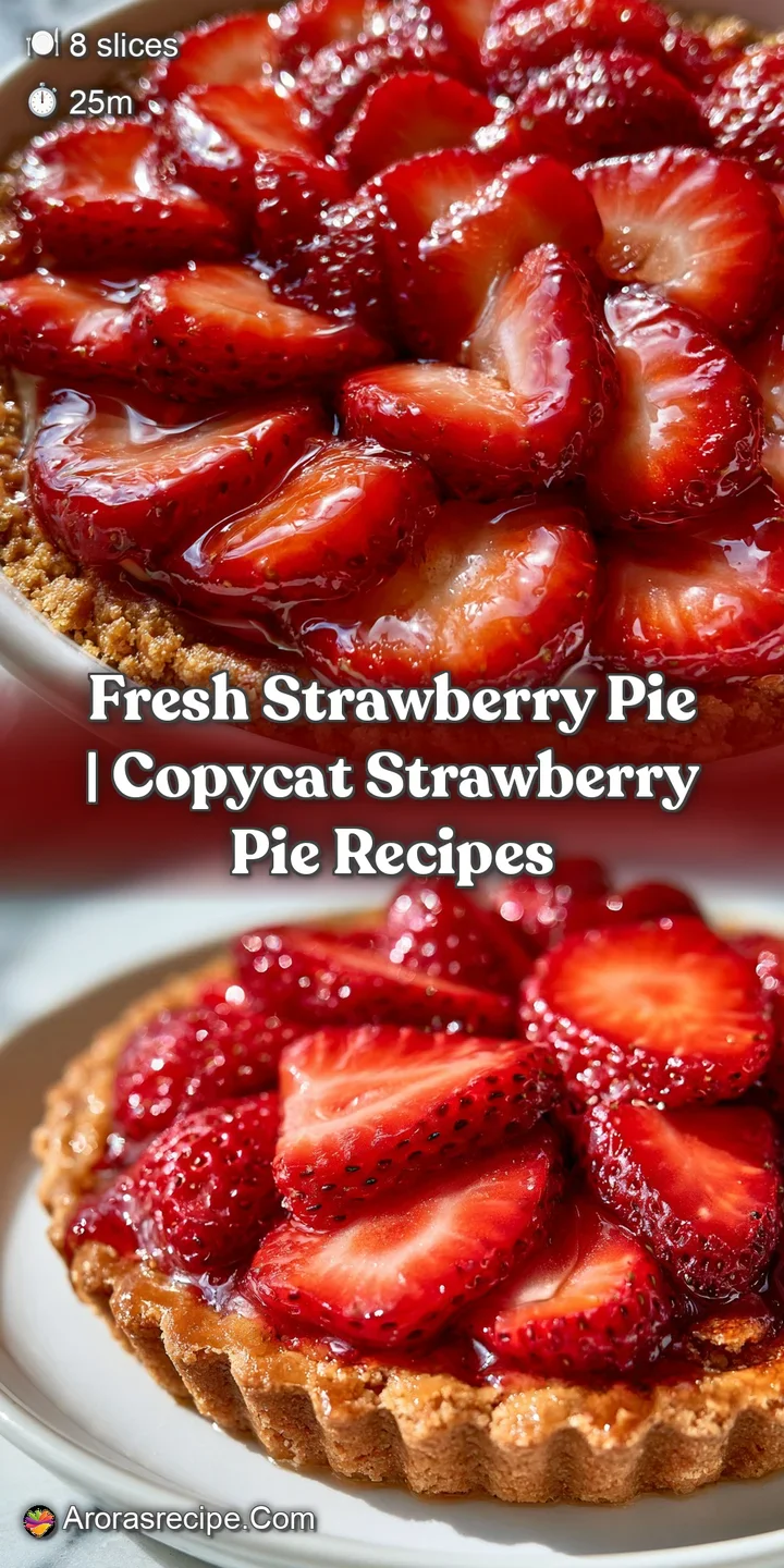 Macro view of glistening, deep red strawberry slices topped with a clear glaze and a crumbly golden crust.