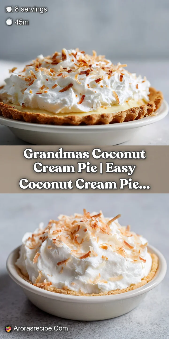 Close-up of a creamy white coconut filling with dark toasted coconut shreds sprinkled on top, invitingly smooth.