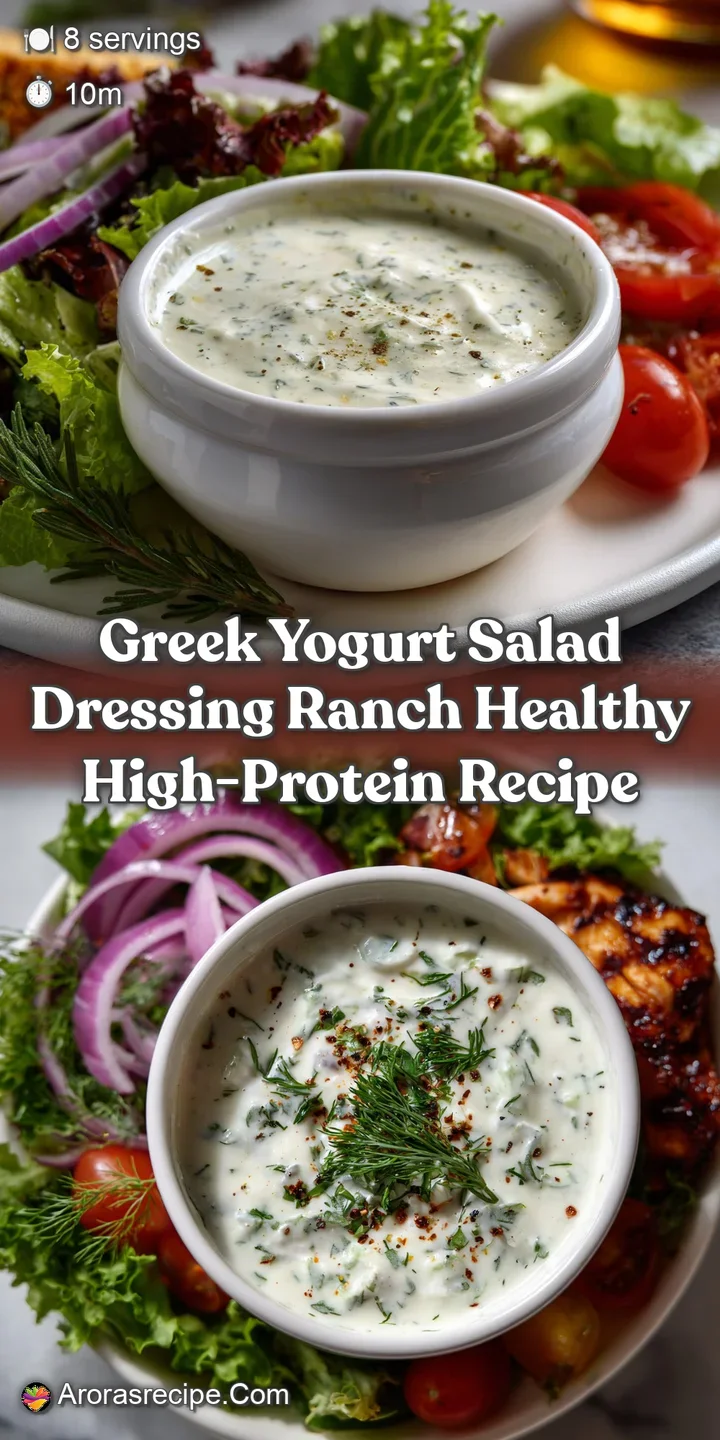 Greek Yogurt Salad Dressing Ranch Healthy High-Protein Recipe