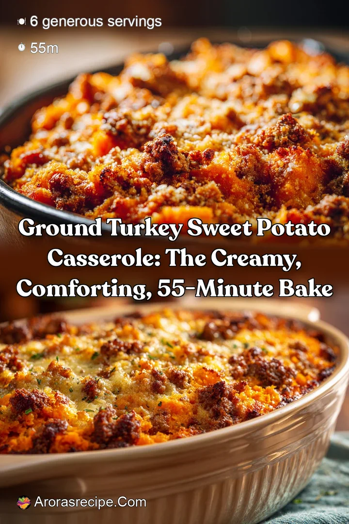 Ground Turkey Sweet Potato Casserole: The Creamy Comforting 55-Minute Bake