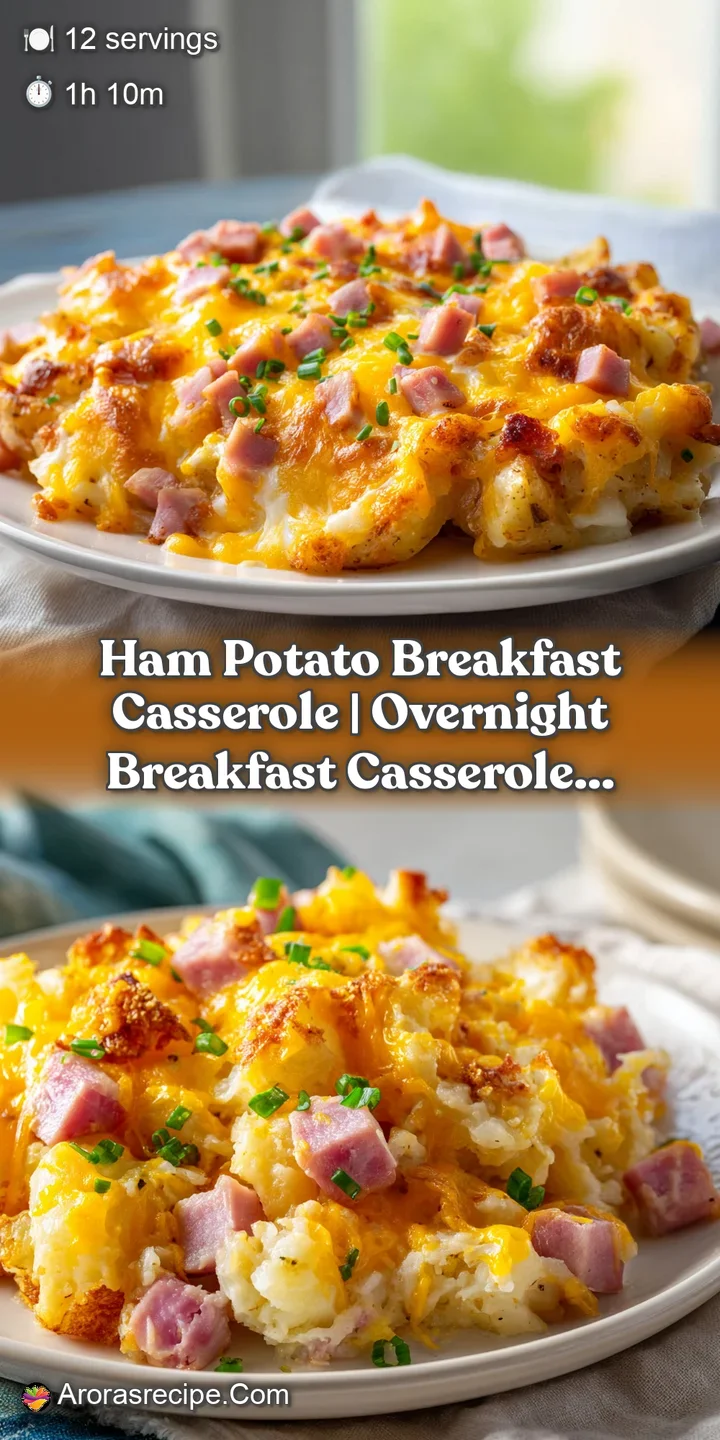 Close-up of steaming melted cheese stretching over tender golden potato cubes and salty pink bits of seared ham.