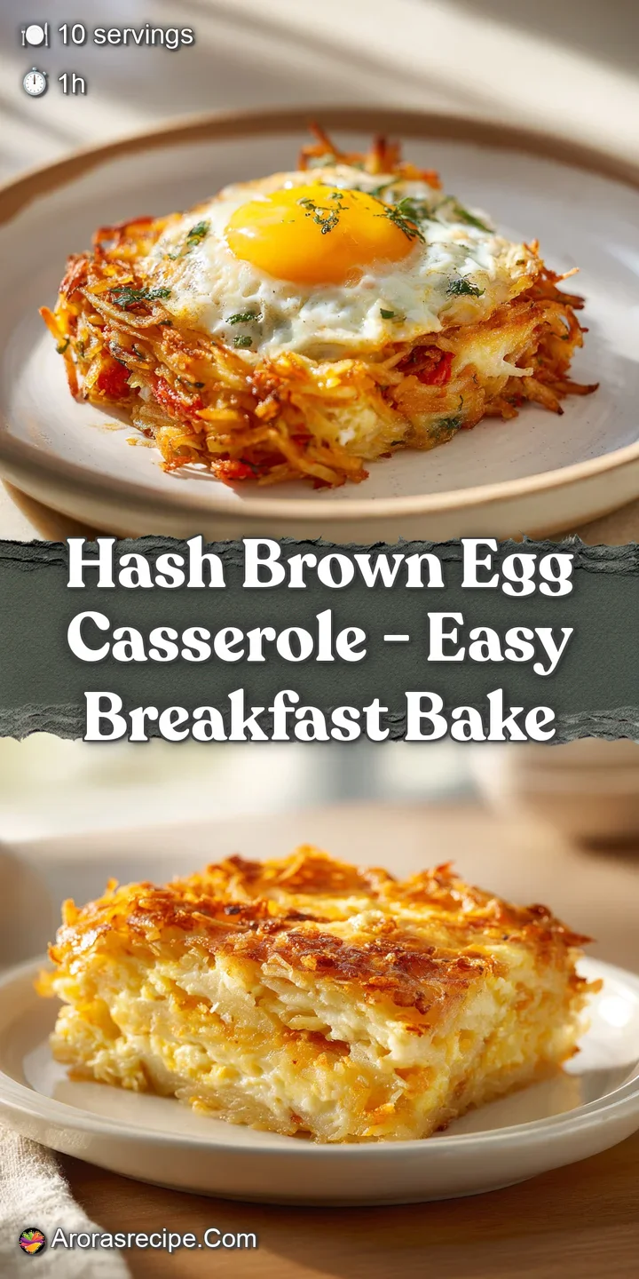 Close-up of a hash brown casserole: fluffy eggs, melted cheese, and crispy potatoes offer a warm, savory temptation for br...