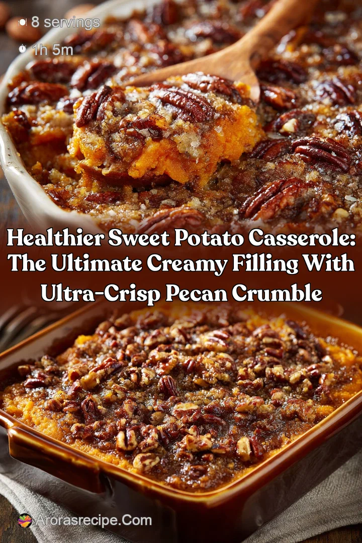 Healthier Sweet Potato Casserole: The Ultimate Creamy Filling with Ultra-Crisp Pecan Crumble