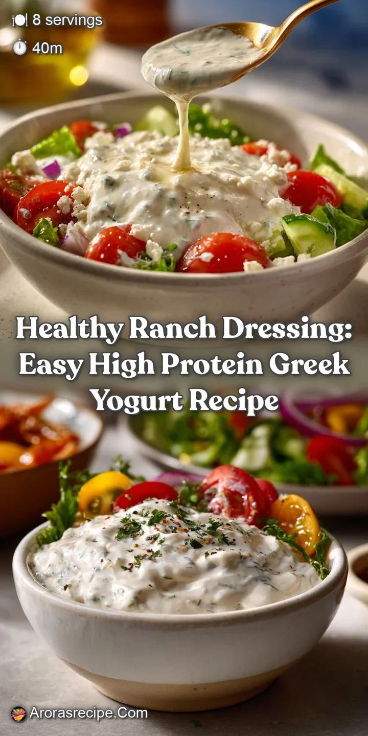 Healthy Ranch Dressing: Easy High Protein Greek Yogurt Recipe