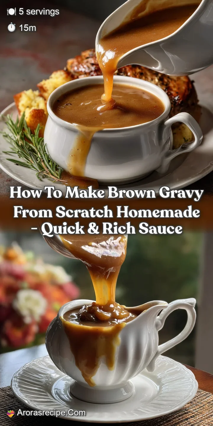 How to Make Brown Gravy From Scratch Homemade - Quick & Rich Sauce