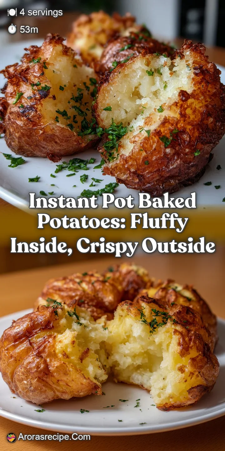 Instant Pot Baked Potatoes: Fluffy Inside Crispy Outside