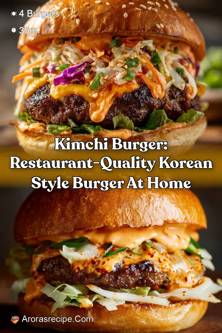 Kimchi Burger: Restaurant-Quality Korean Style Burger at Home
