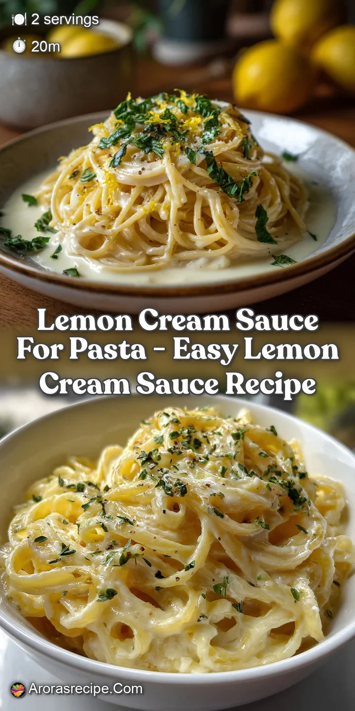 Lemon Cream Sauce For Pasta - Easy Lemon Cream Sauce Recipe
