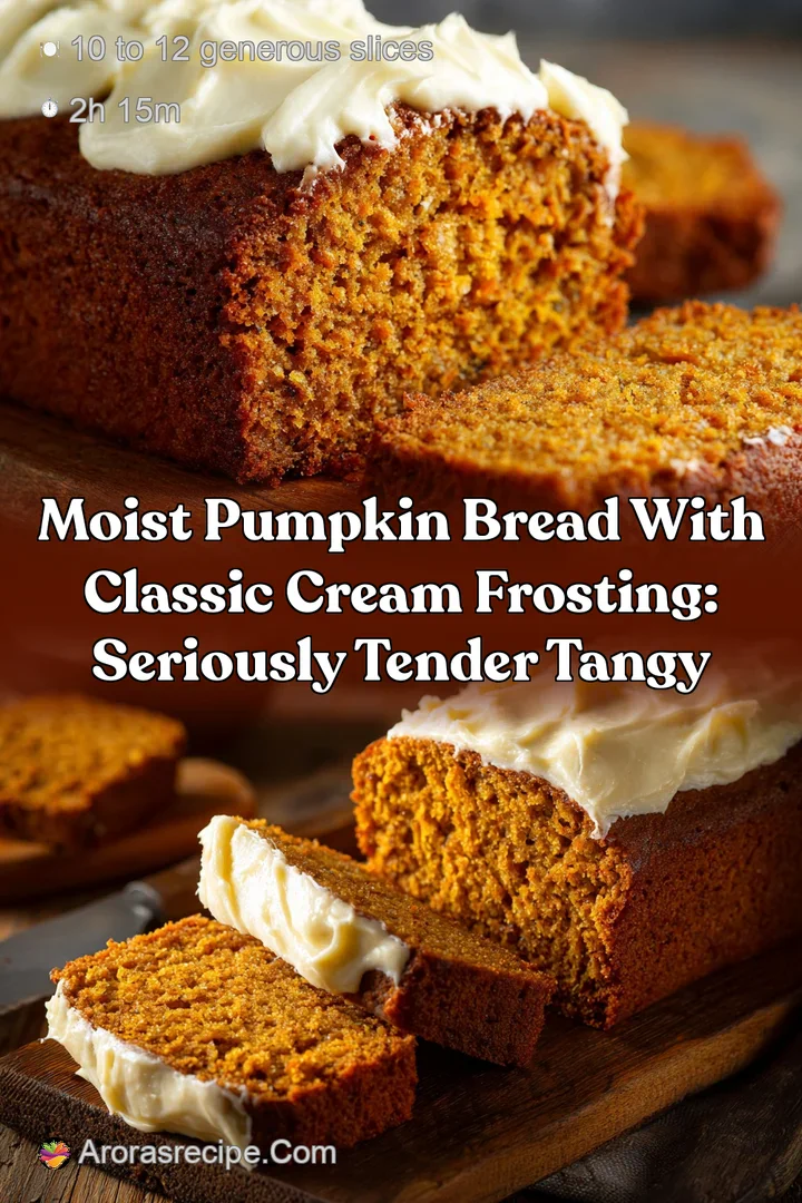 Moist Pumpkin Bread with Classic Cream Frosting: Seriously Tender Tangy