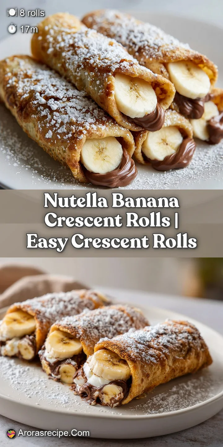 Extreme close-up of gooey melted hazelnut cocoa spread and soft banana slices inside a crisp, golden pastry fold.