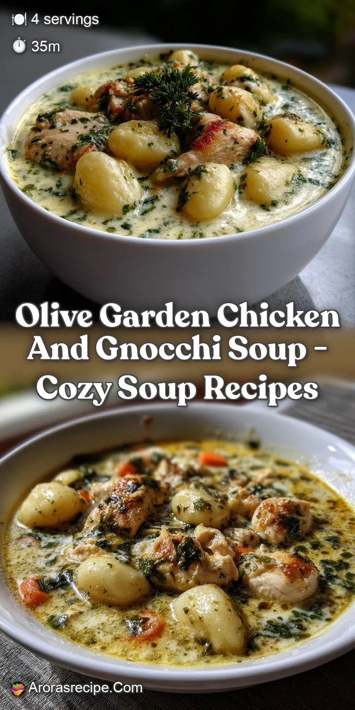 Olive Garden Chicken and Gnocchi Soup - Cozy Soup Recipes