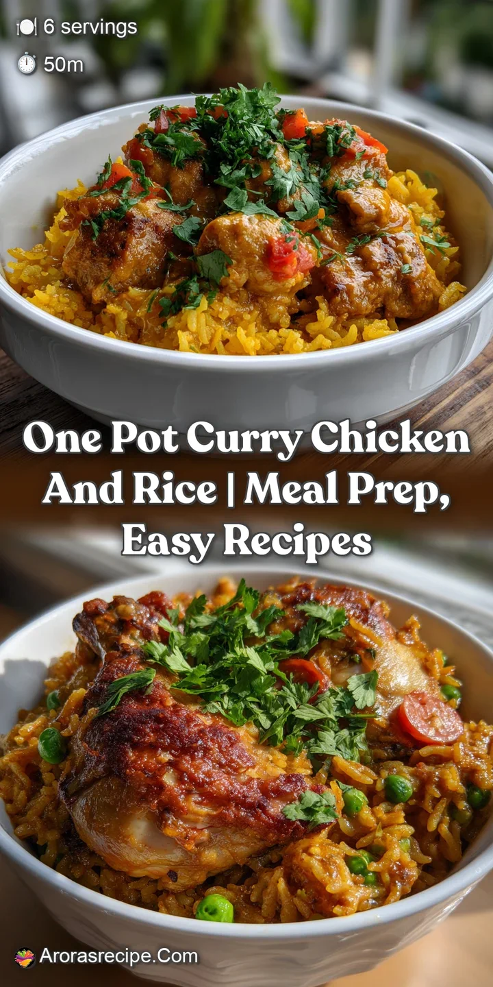 One Pot Curry Chicken and Rice | Meal Prep Easy Recipes