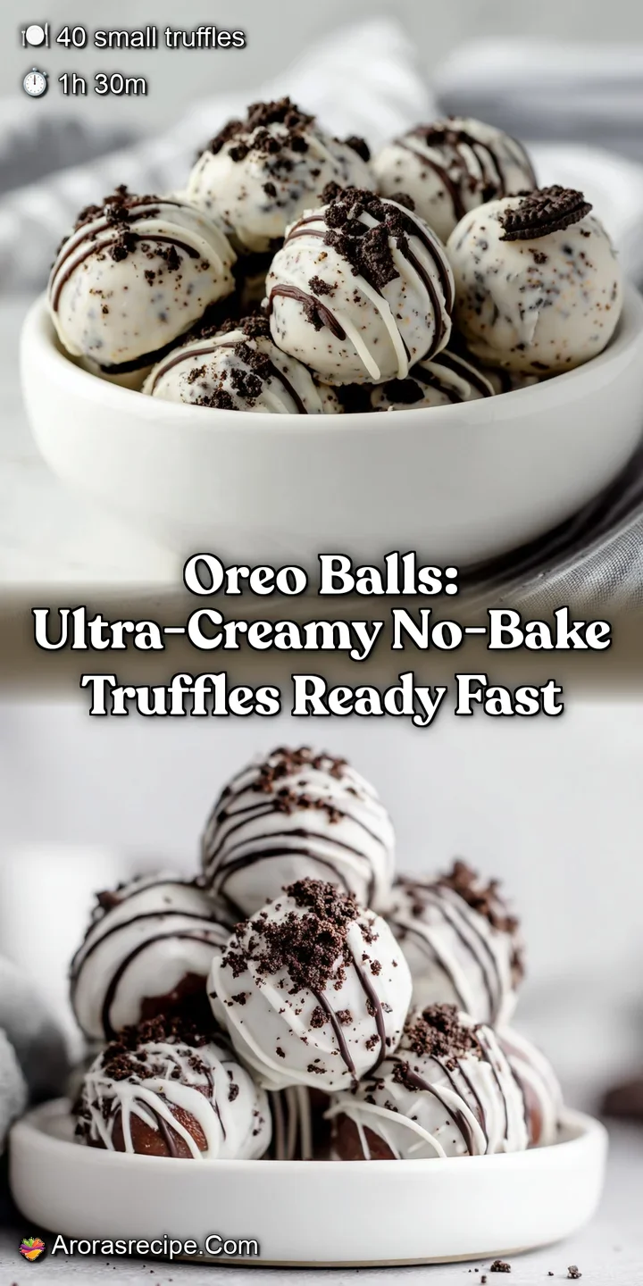 Oreo Balls: Ultra-Creamy No-Bake Truffles Ready Fast