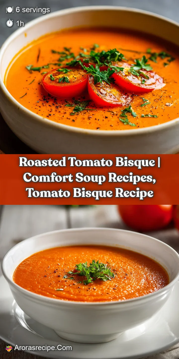 Close-up of smooth, creamy tomato bisque, its bright red color contrasted with dollops of pale cream.